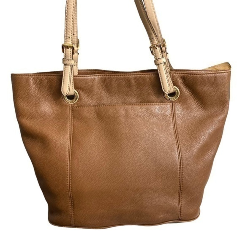 Michael kors light brown leather tote bag